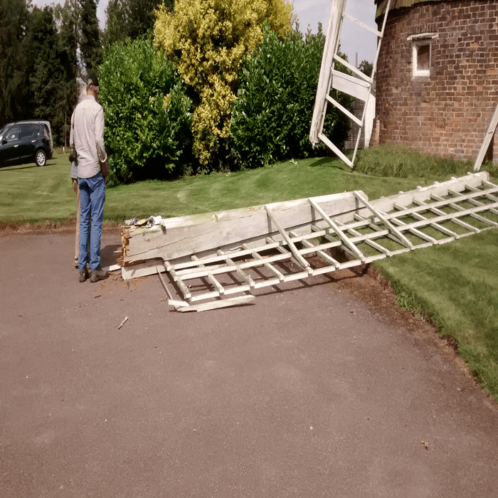 Windmill fallen sail