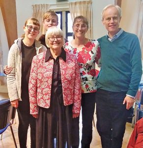 Janet Edwards St. Wilfrid's. Organist retires. Photo of Janet Edwards with her family.