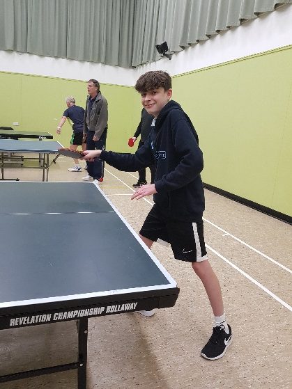 League player, Dillon Kearney, practises his deadly forehand drive