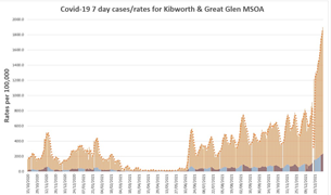 County Councillor Gatree Update, chart of COVID-19 case numbers