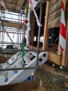 Kibworth Windmill Restoration latest, photo of new steps.