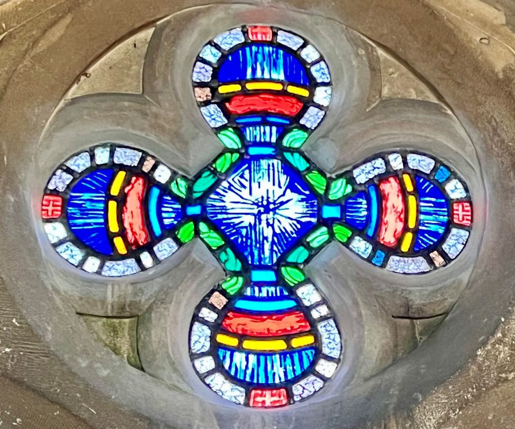 Commemorative stained glass window