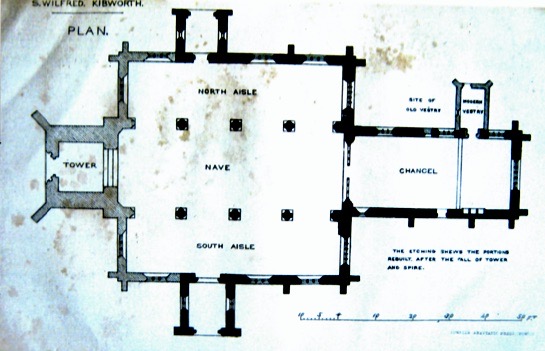 The interior plan of the church