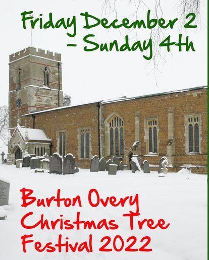 Burton Overy church in snow
